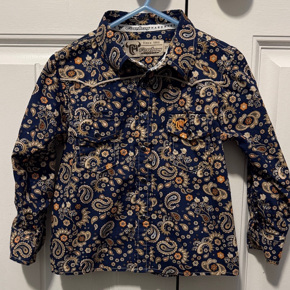 Cowboy Hardware Paisley Print Denim Jacket